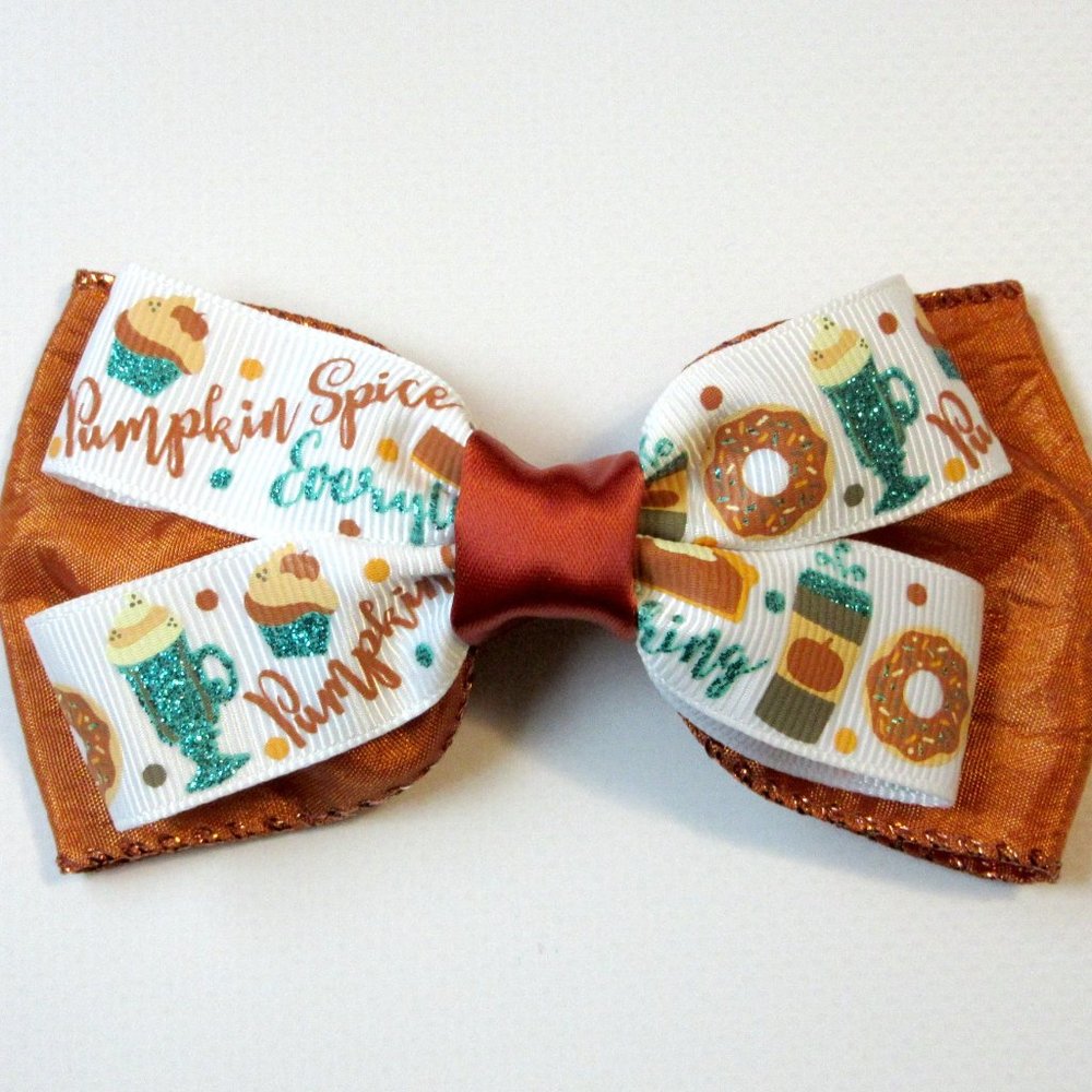 Pumpkin Spice Everything Fall Halloween Hair Bow